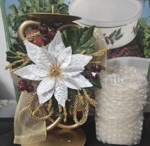 7 " Avon candleholder with vanilla scented candle